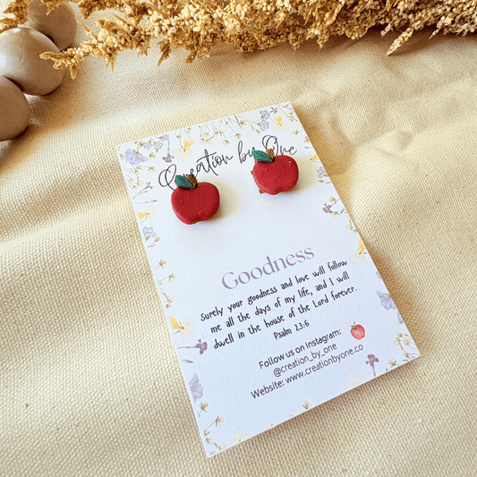 Goodness Apple Earrings – Fruits of the Spirit