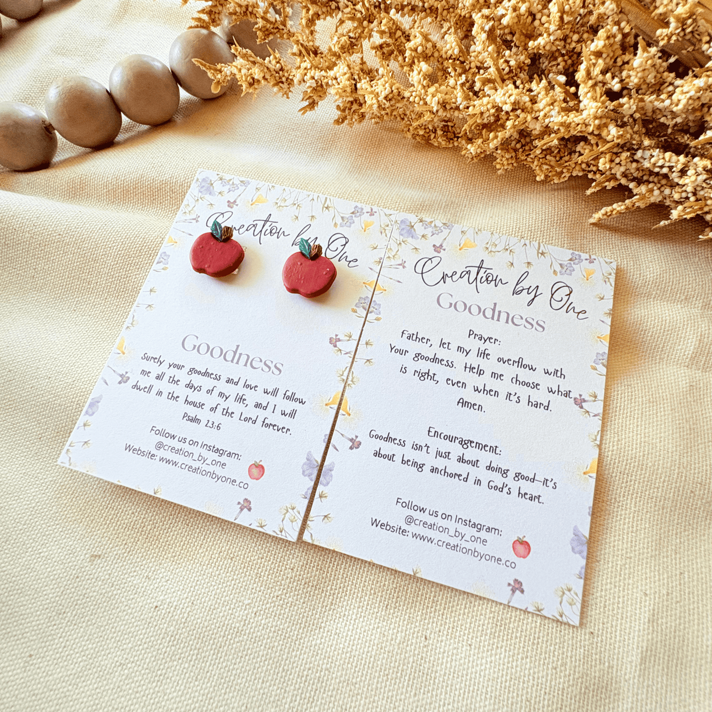 Goodness Apple Earrings – Fruits of the Spirit