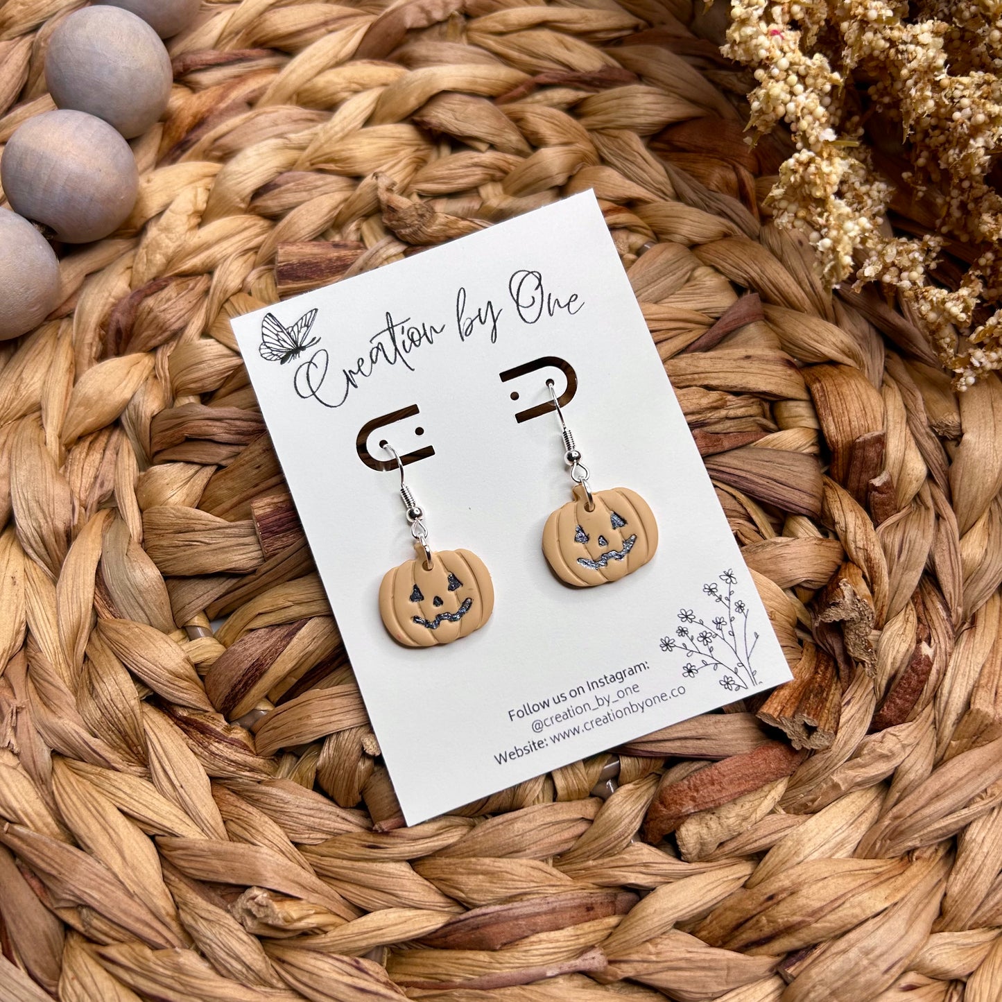 Pumpkin Polymer Clay Earrings