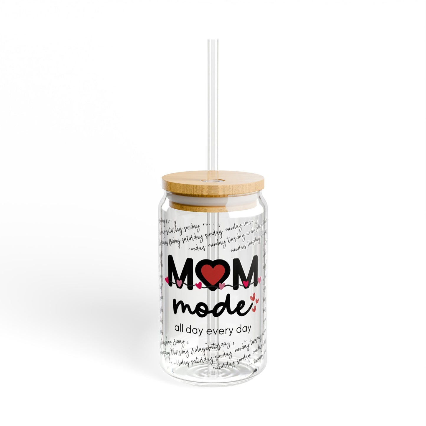 Mom Mode Glass Cup, 16 Ounce Cup