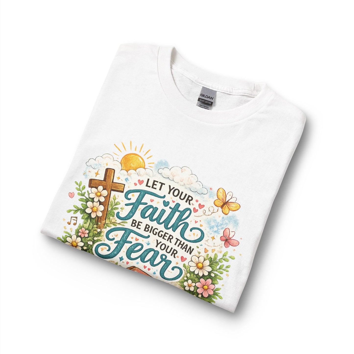 Faith Over Fear Long Sleeve Tee — "Let Your Faith Be Bigger Than Your Fear"