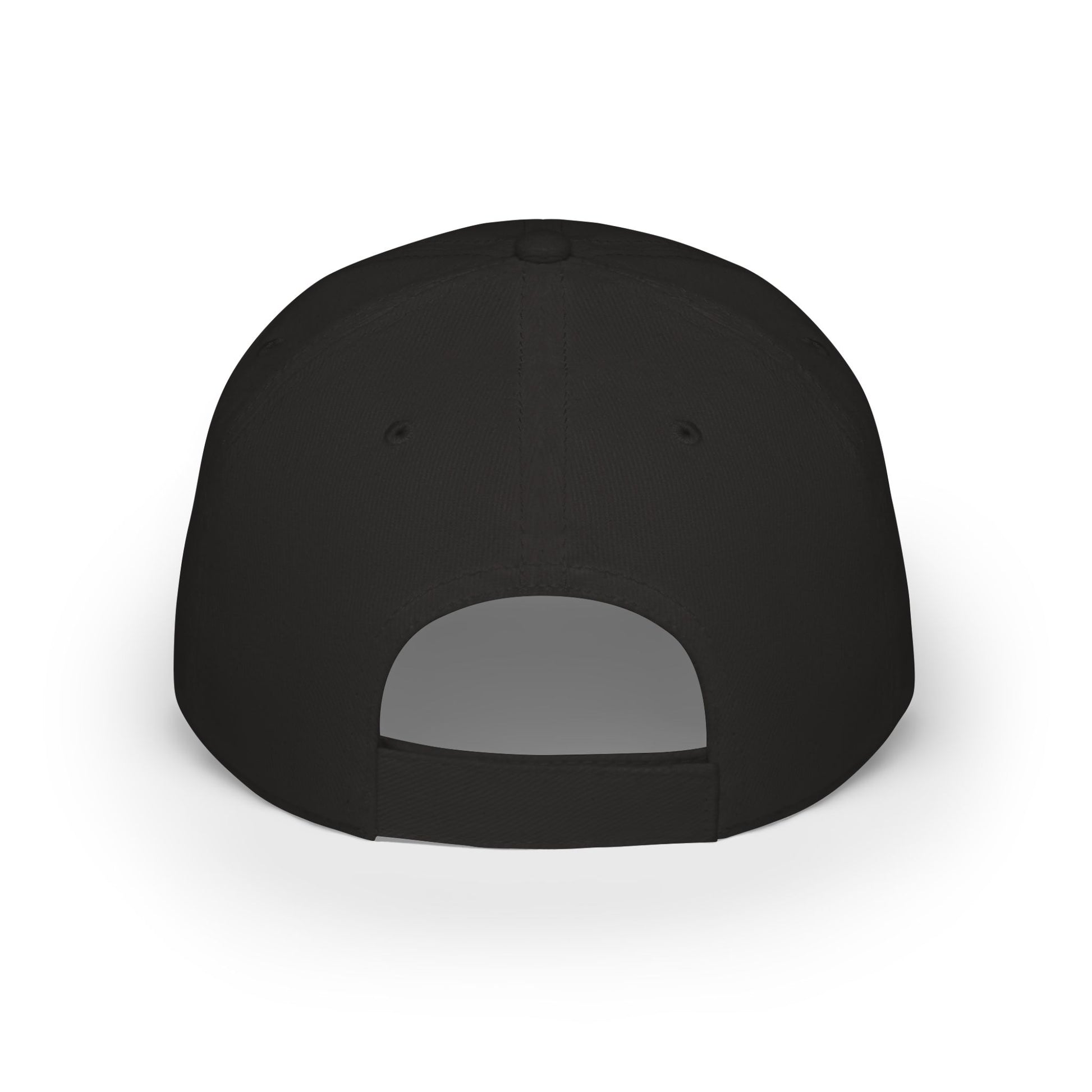 Black cap with a reflective patch on a white background