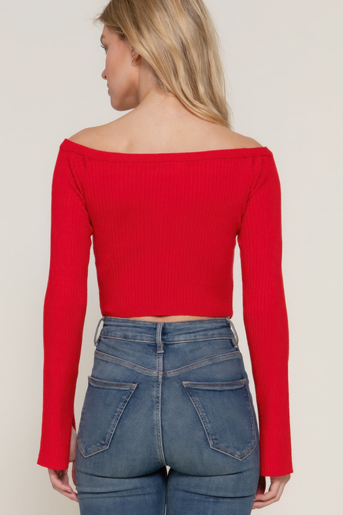 Long Flare off Shoulder Sweater