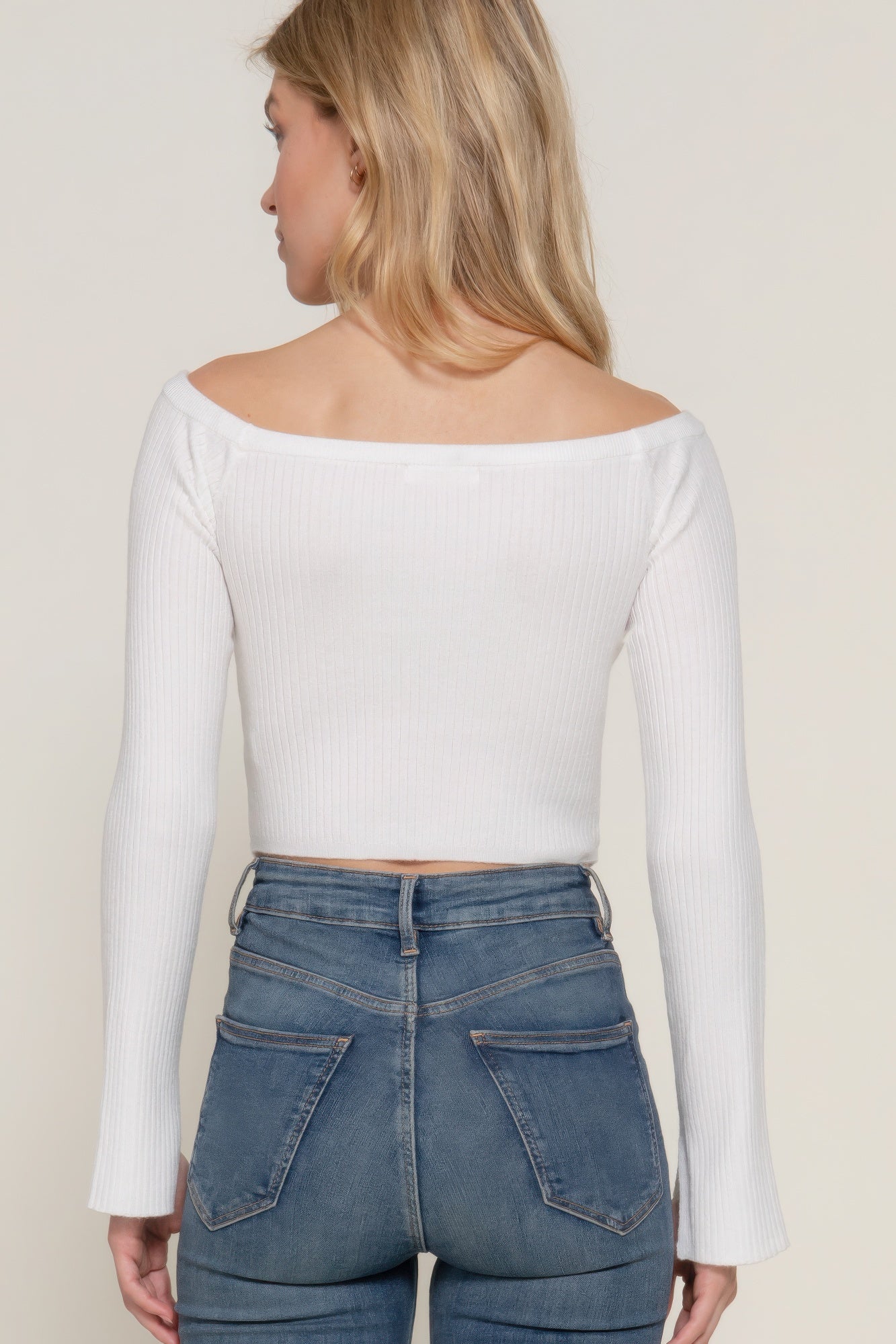 Long Flare off Shoulder Sweater