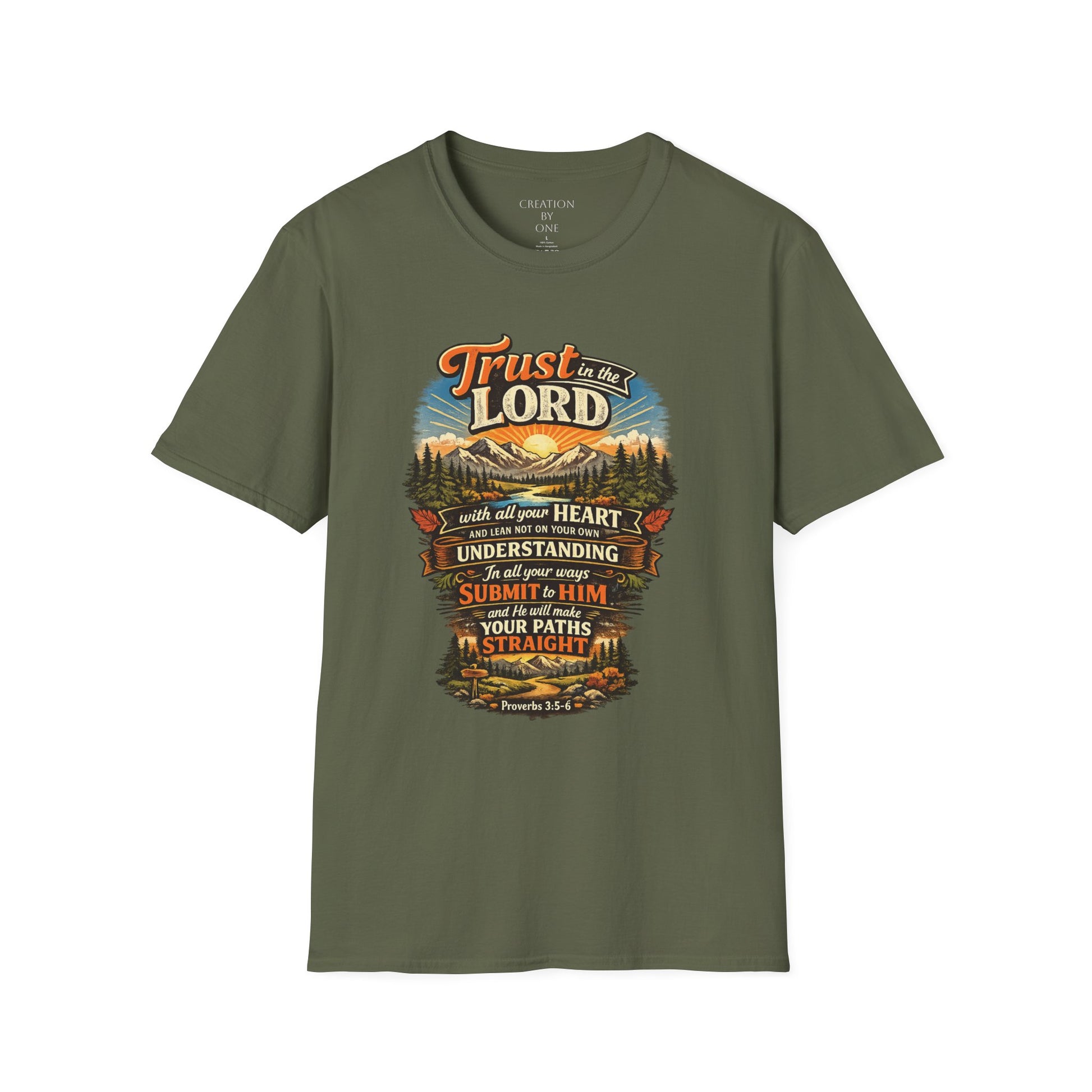 Creation_by_One_Trust_in_the_Lord_Proverbs_3_5_6_Christian_Graphic_T-Shirt_Lifestyle_Mockup_Natural_Faith_Apparel_