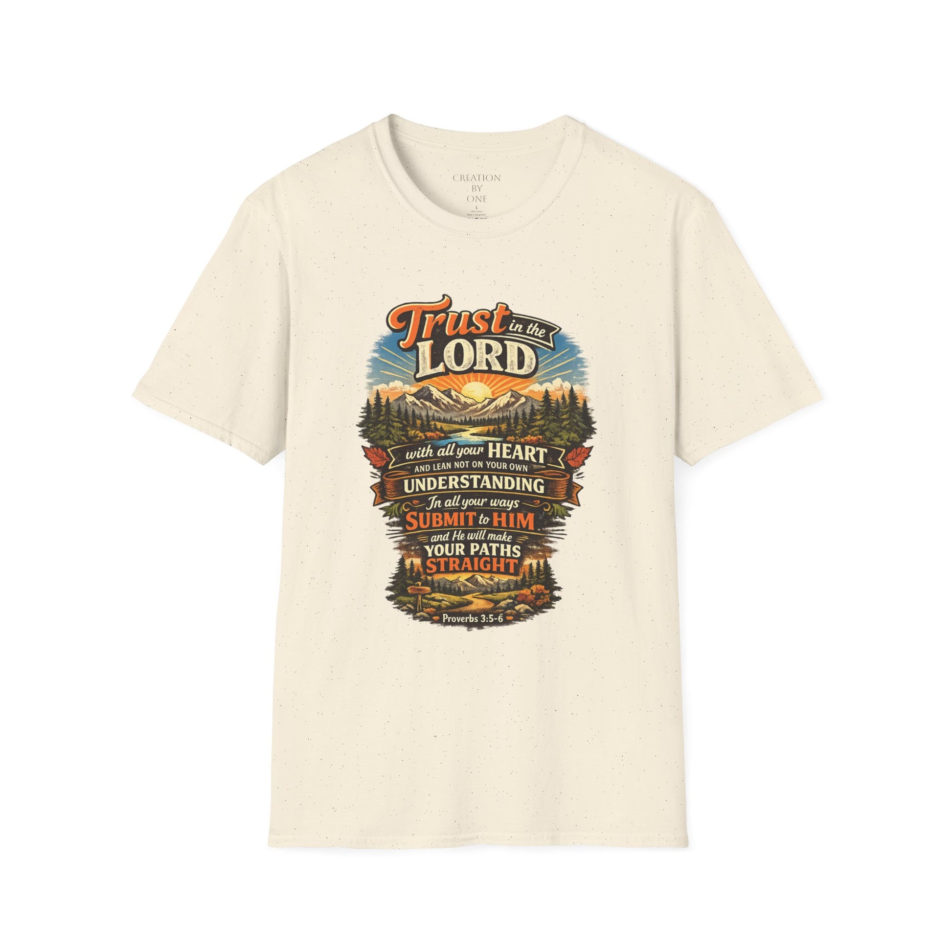 Creation_by_One_Trust_in_the_Lord_Proverbs_3_5_6_Christian_Graphic_T-Shirt_Lifestyle_Mockup_Natural_Faith_Apparel_