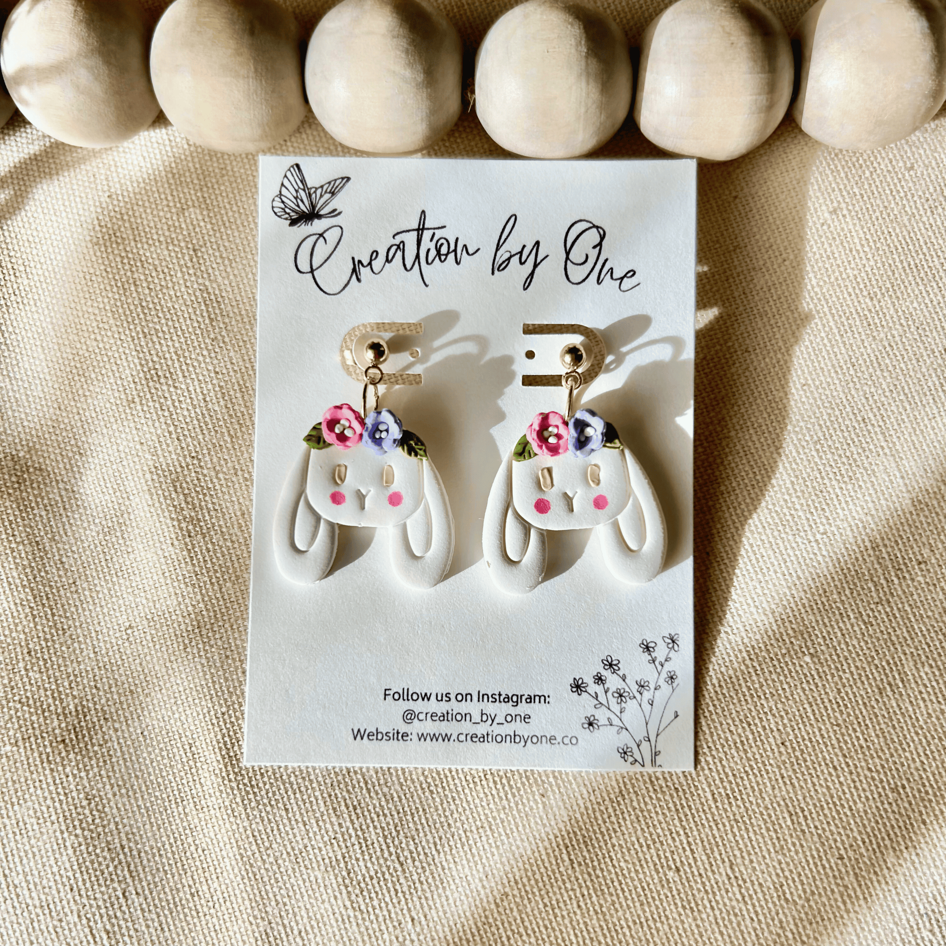 Easter Bunny Earrings 14 K gold plated