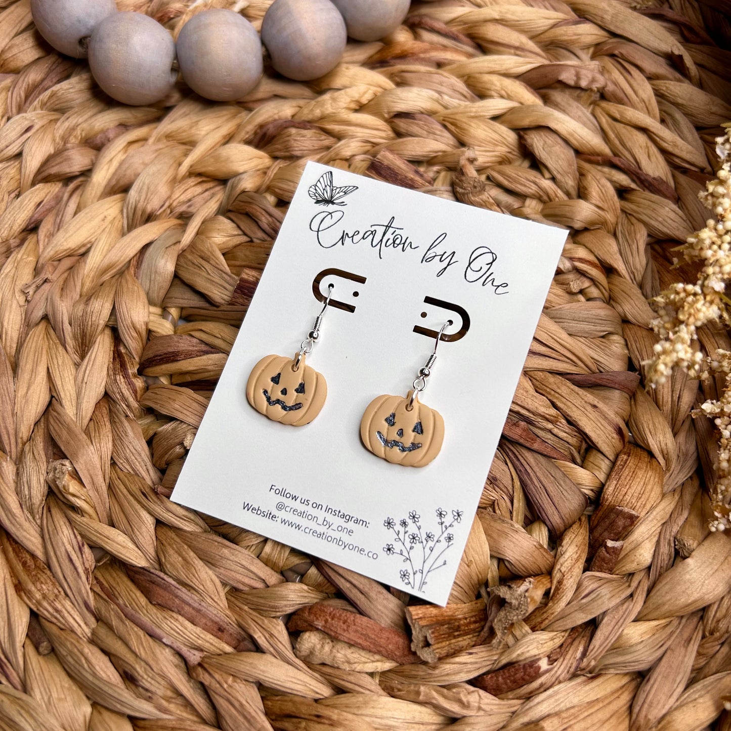 Pumpkin Polymer Clay Earrings