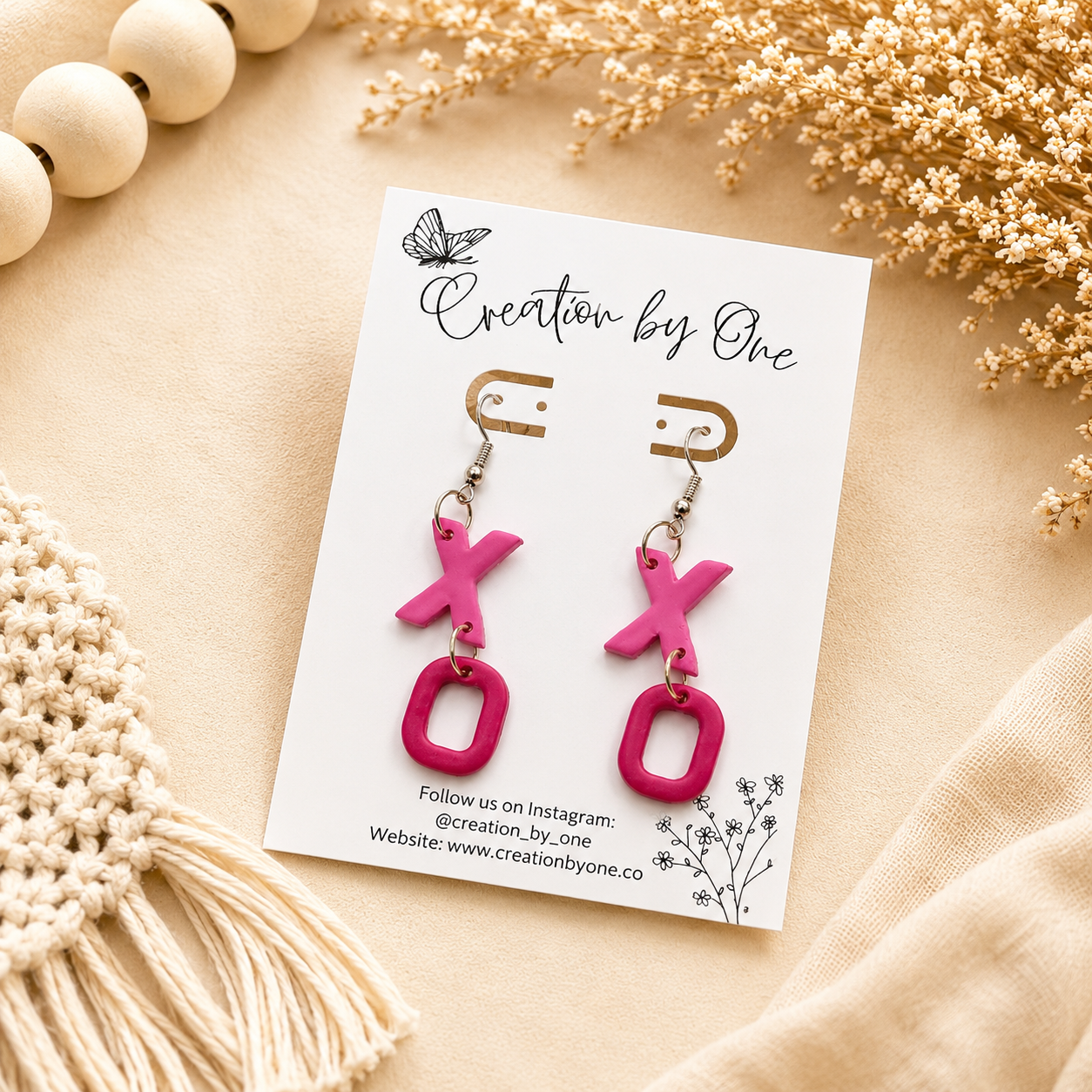 14k gold plated hooks X and O design. 