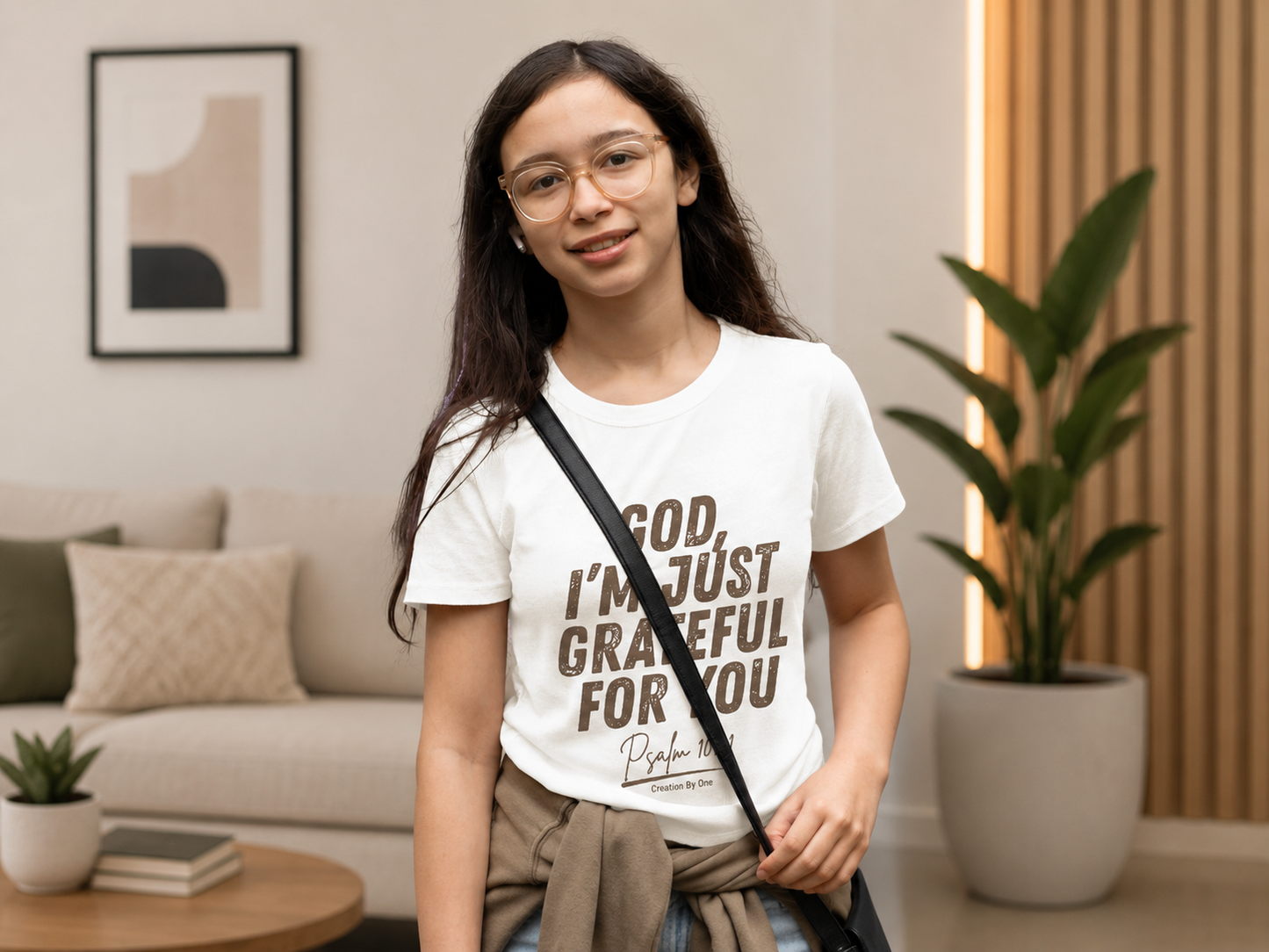 Youth Tee — "God I'm Just Grateful For You"  Faith Graphic