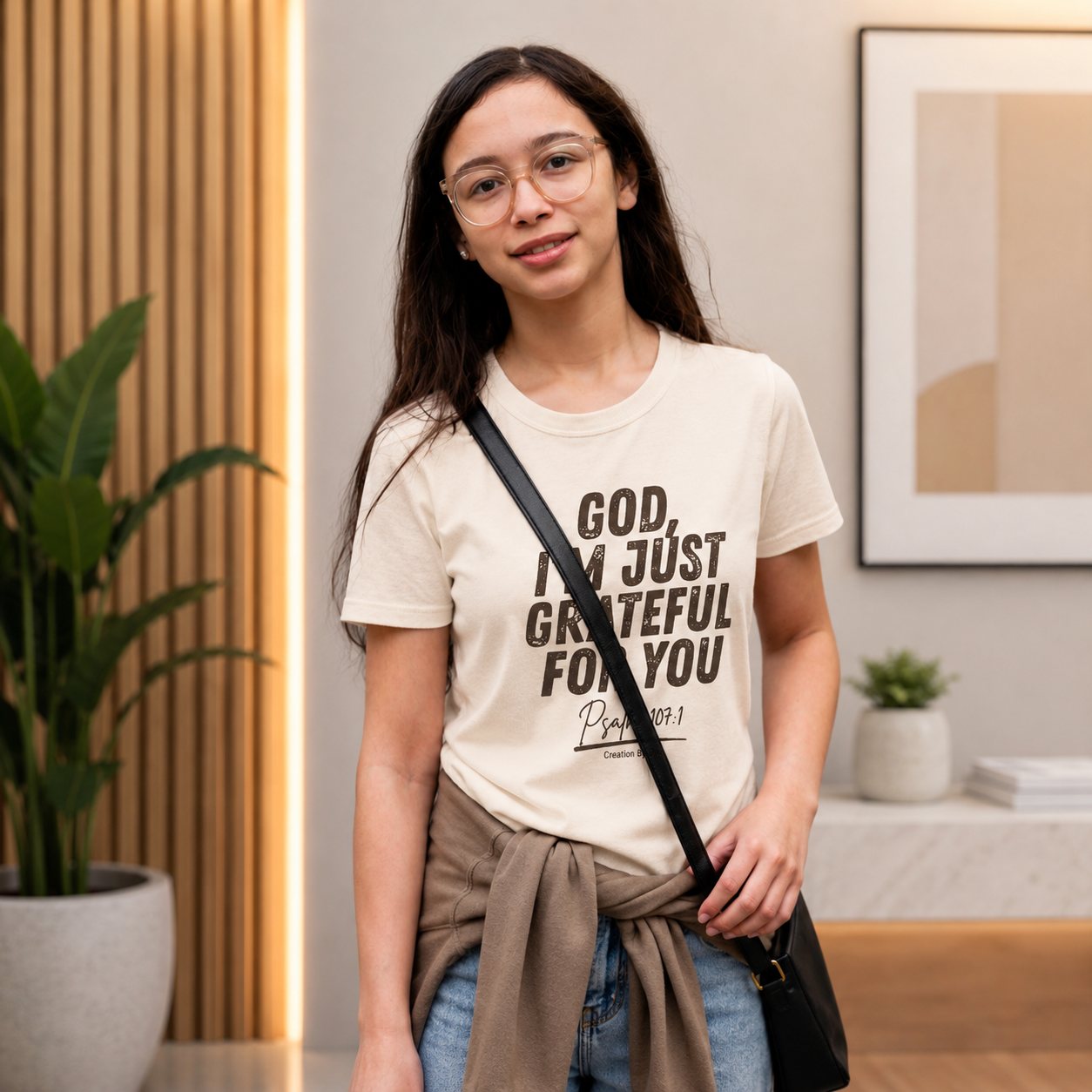 Youth Tee — "God I'm Just Grateful For You"  Faith Graphic