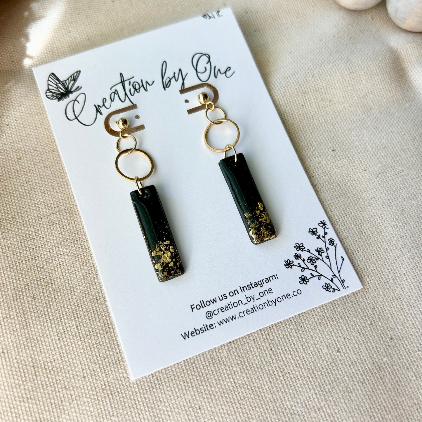 Gold Dust Polymer Clay Earrings