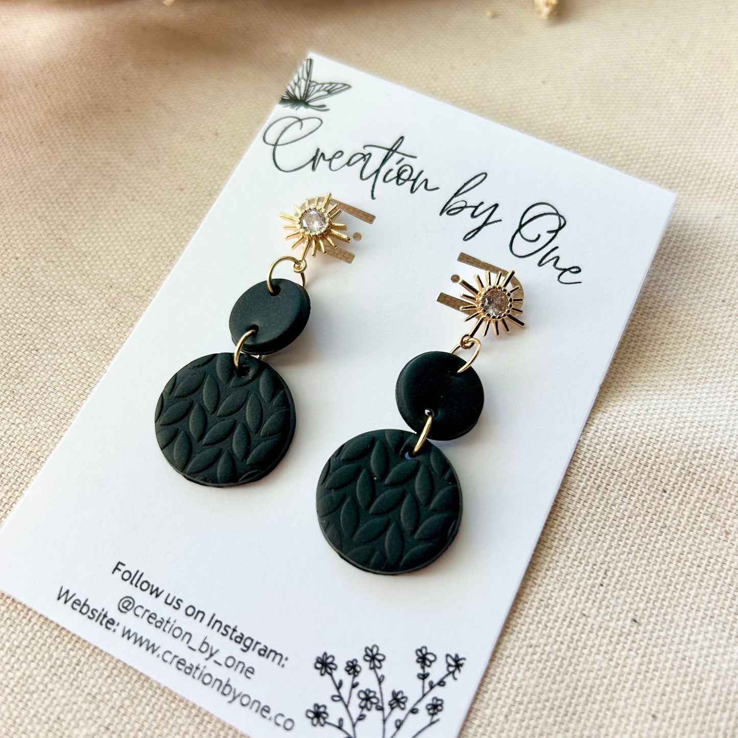 Midnight Star Polymer Clay Earrings