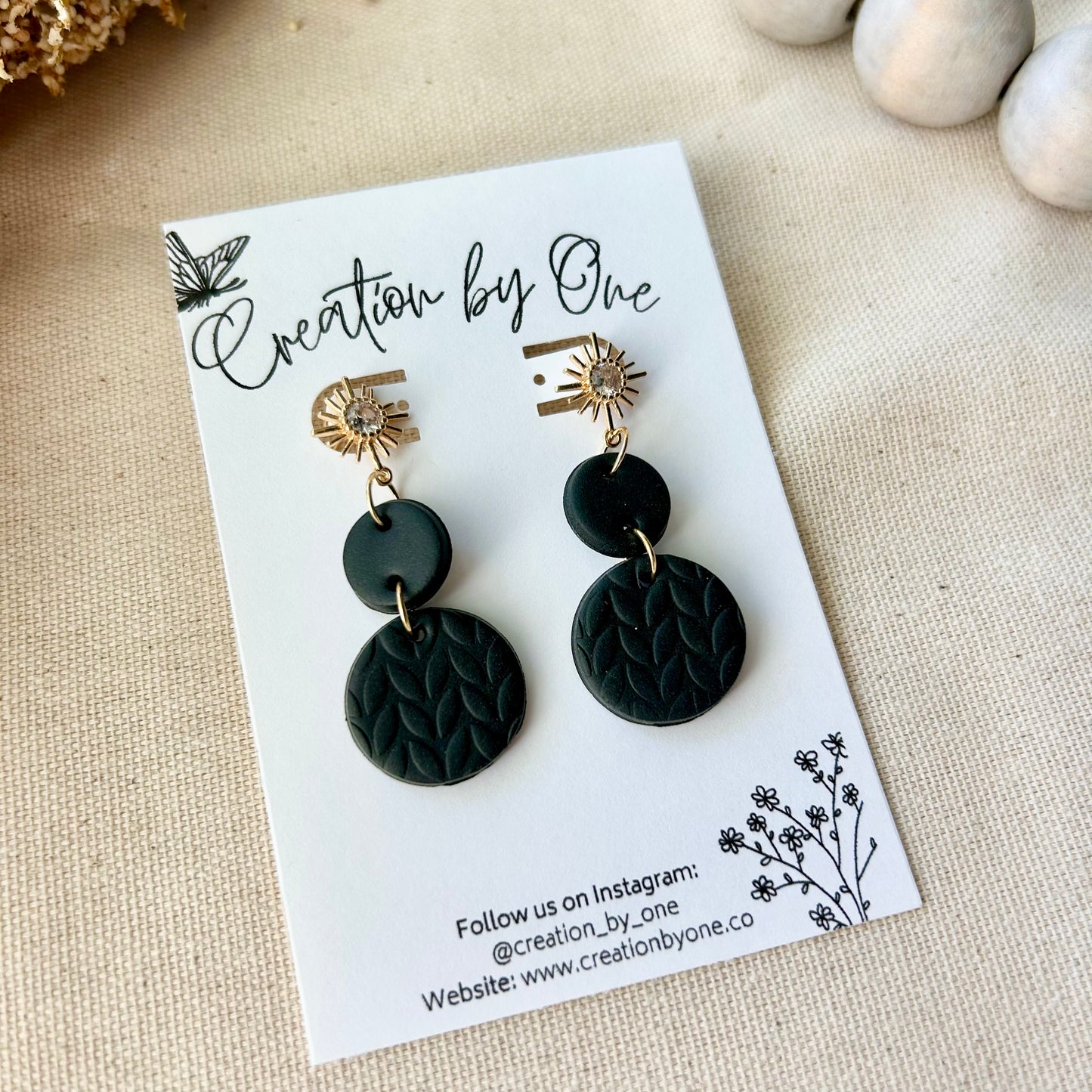 Midnight Star Polymer Clay Earrings