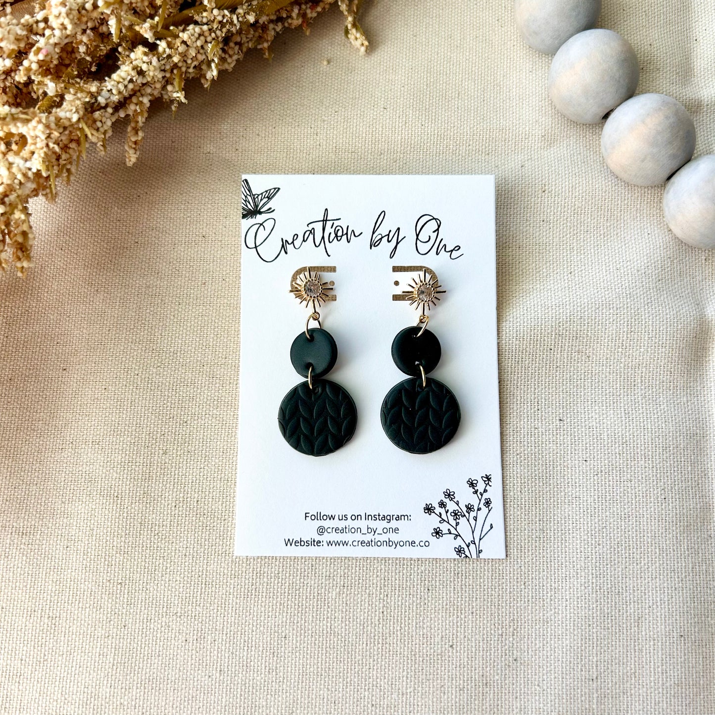 Midnight Star Polymer Clay Earrings