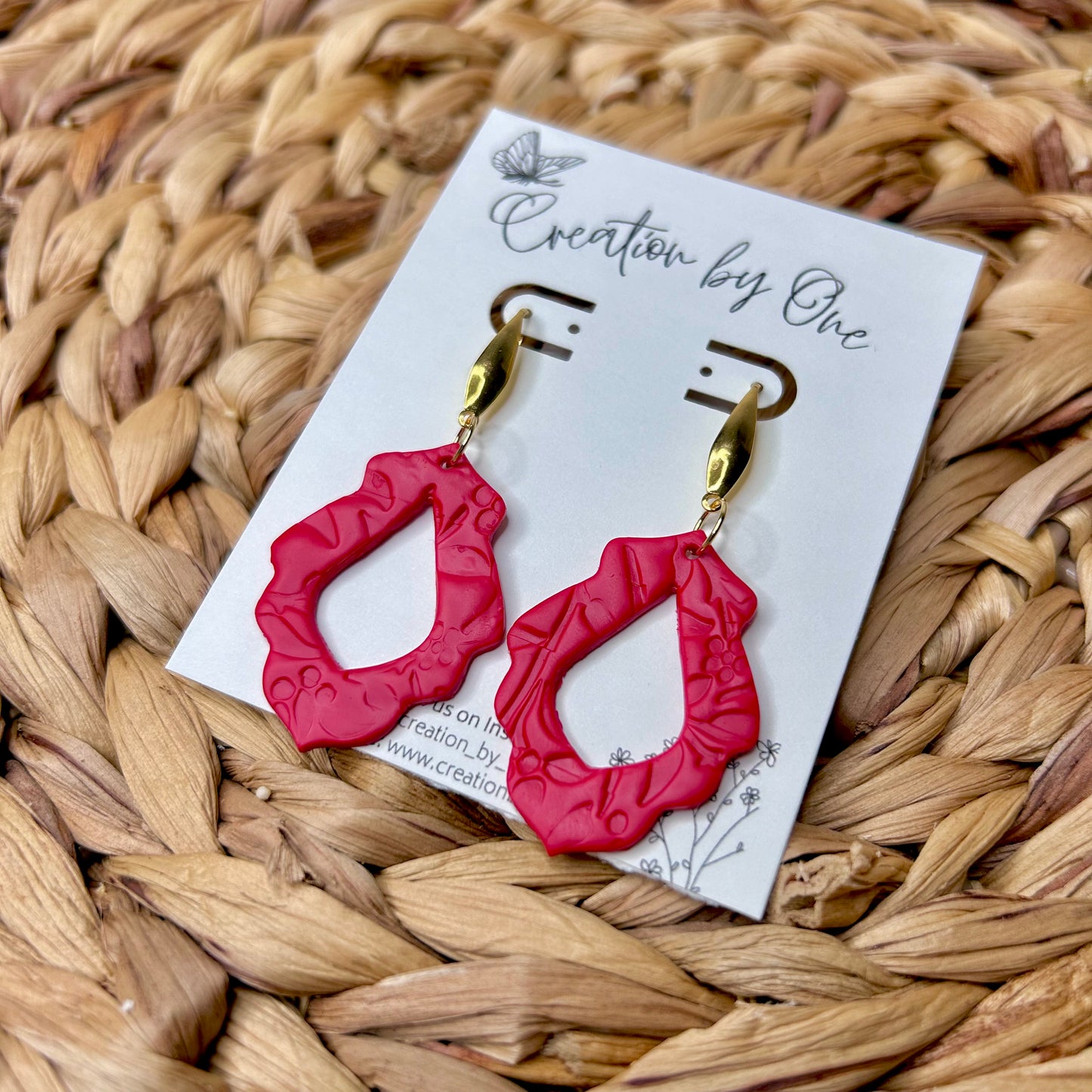 Printed Colors Polymer Clay Earrings