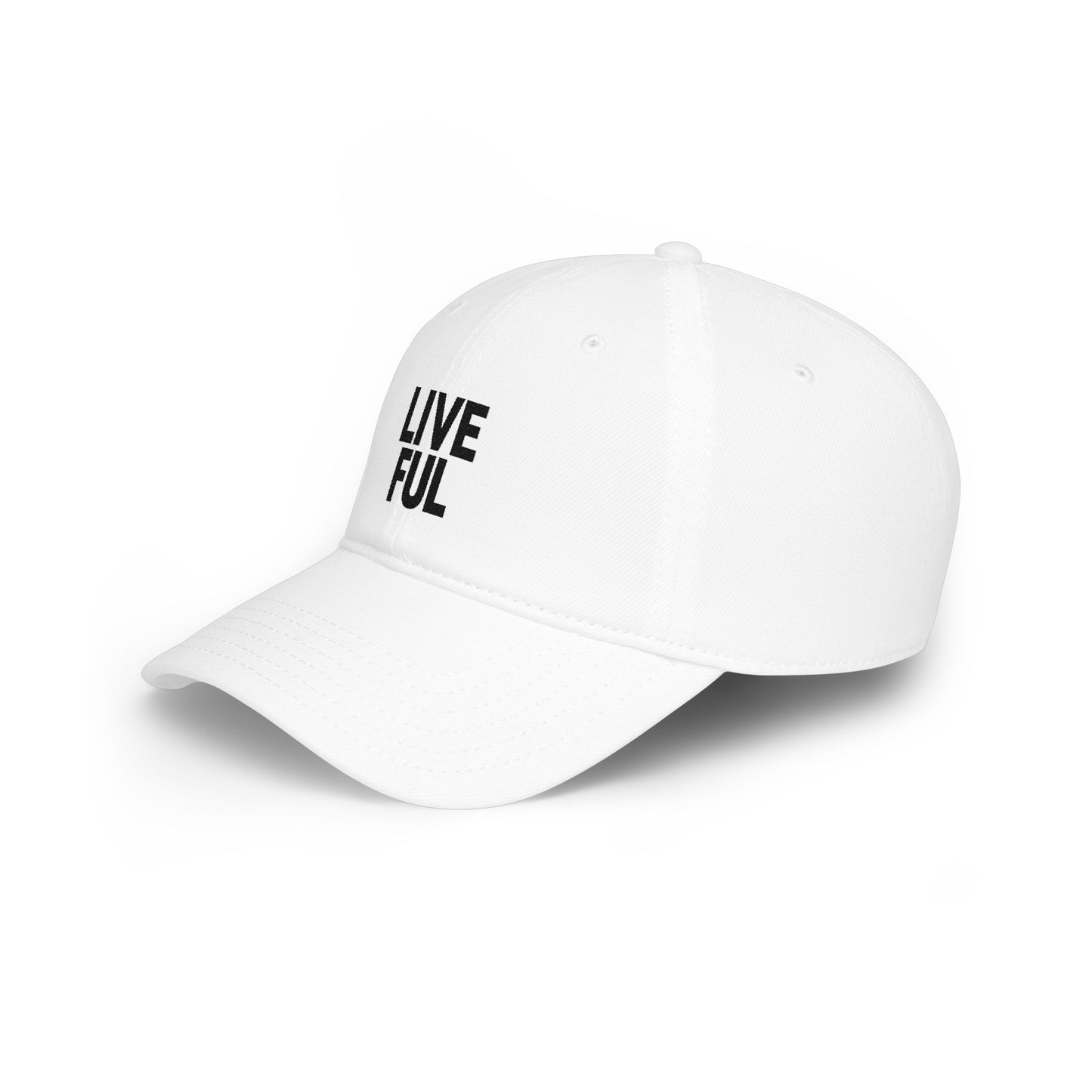 Live Ful Embroidered Baseball Cap — Minimal Motivational Hat