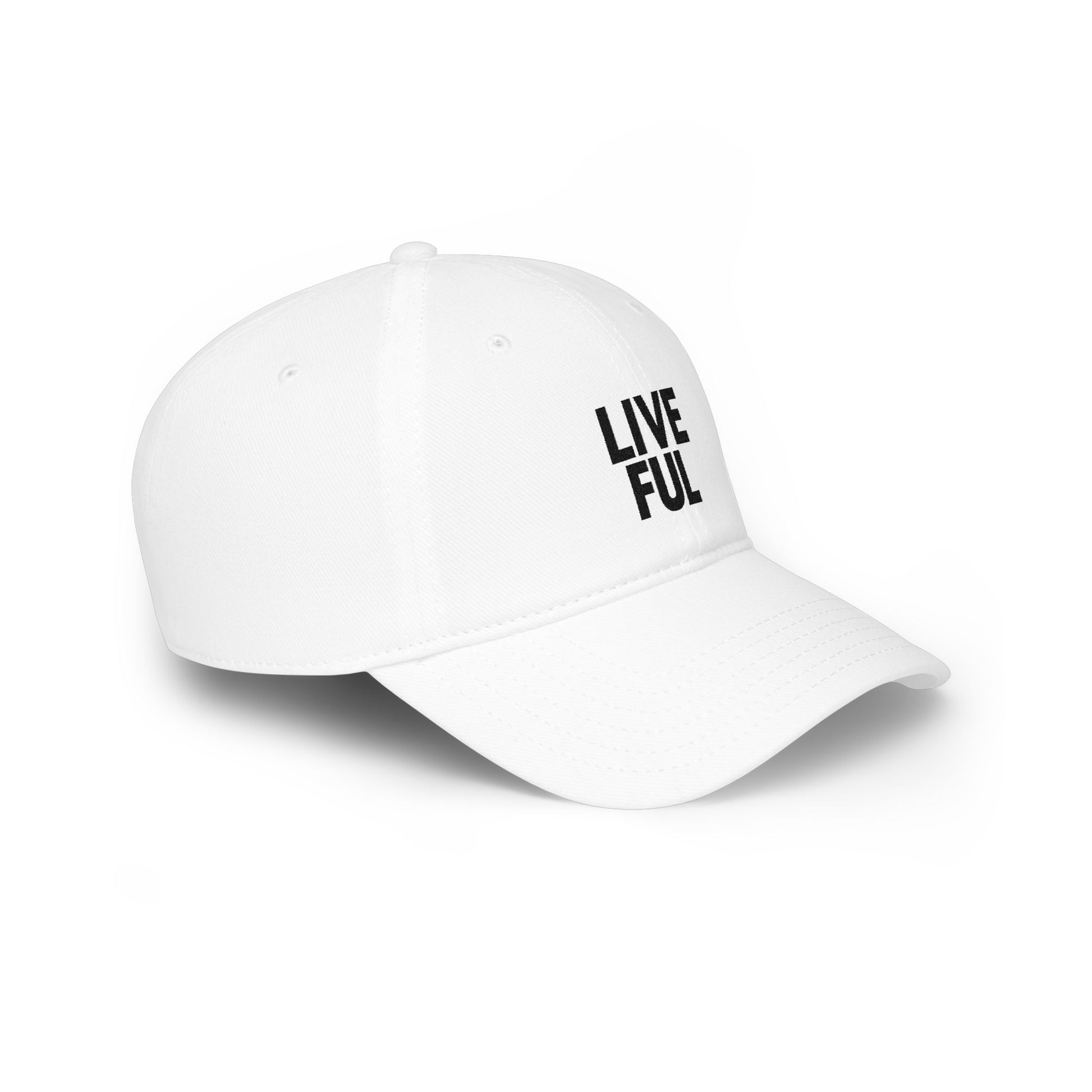 Live Ful Embroidered Baseball Cap — Minimal Motivational Hat