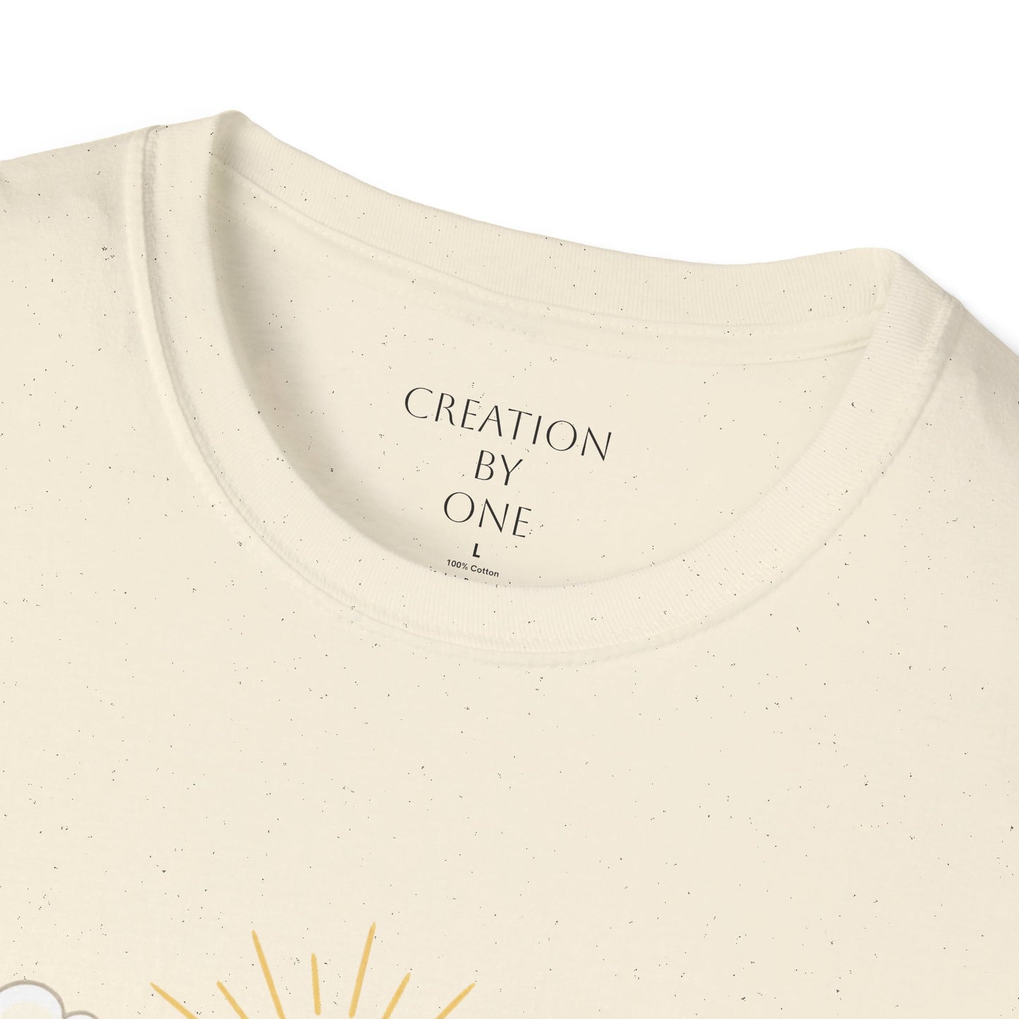 CREATION BY ONE TAG T SHIR WITH LARGE SIZE 100% COTTON.